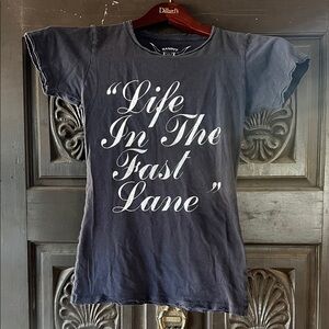 Distressed Bandit Brand Graphic Tee in Charcoal S